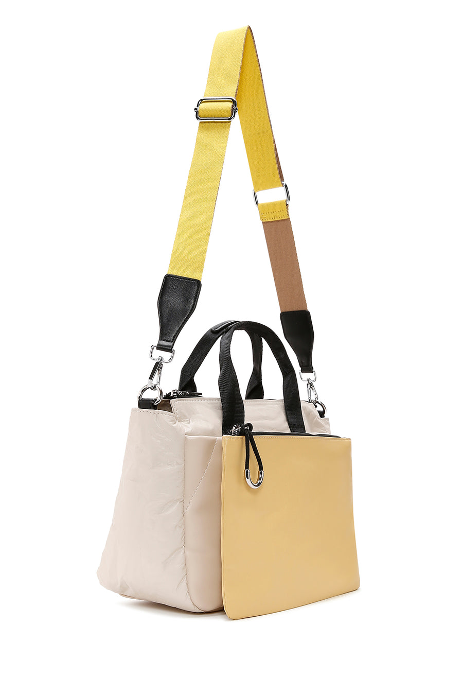 Women's Cream Long Strap Shoulder Bag