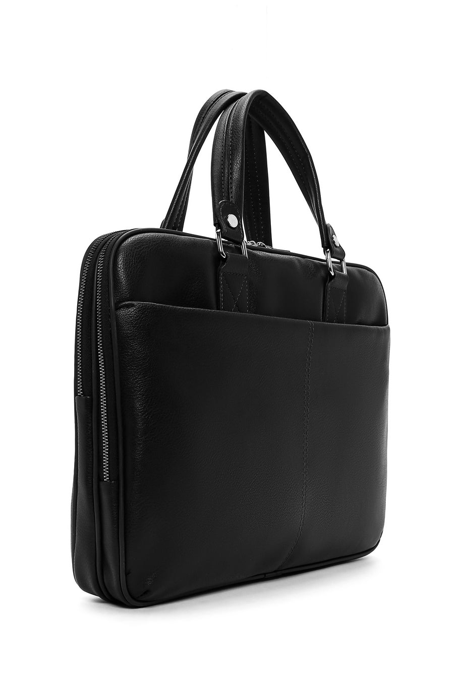 Men's Black Long Strap Briefcase