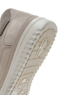 Men's Beige Lace-Up Nubuck Leather Sneaker | Derimod