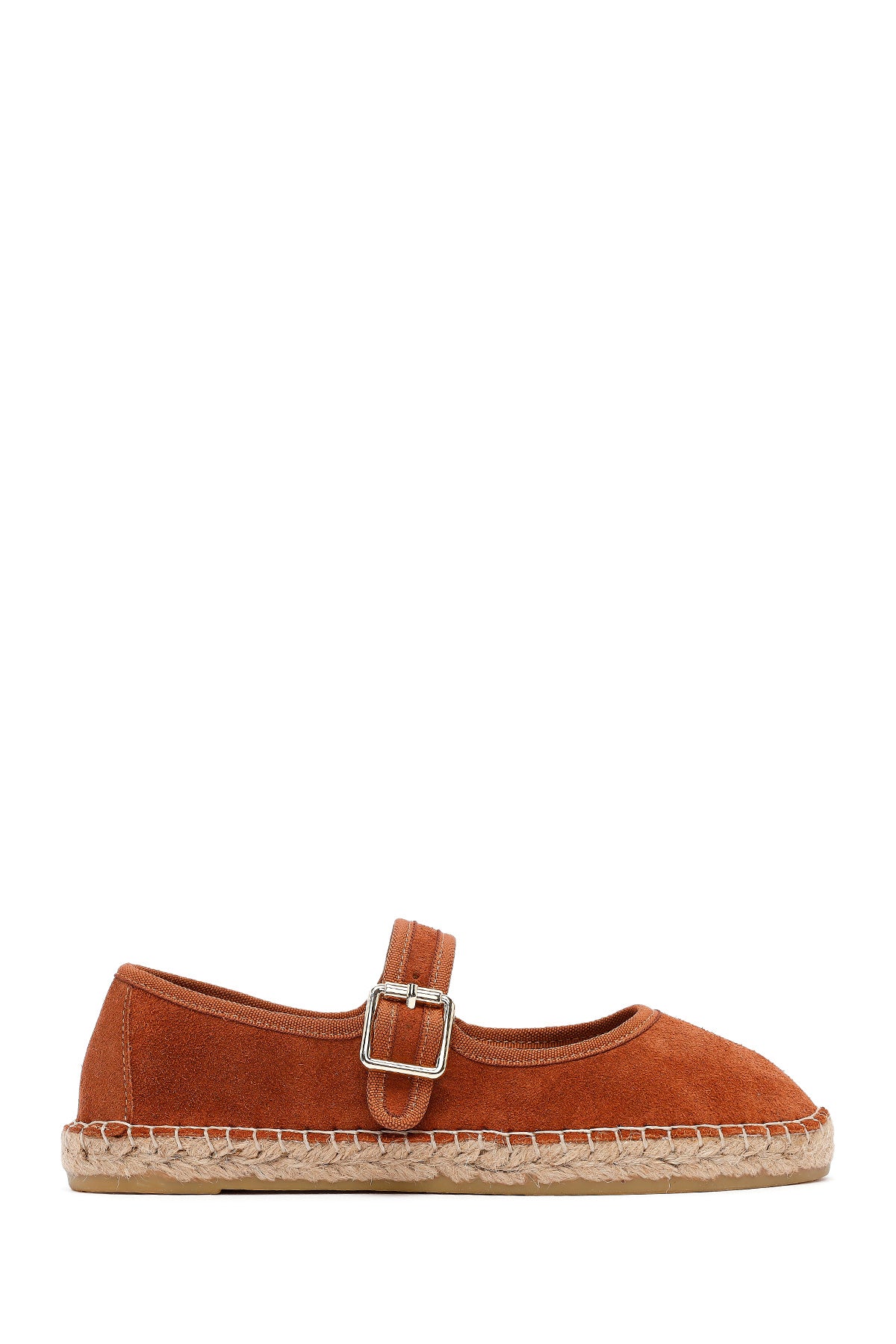 Kadın Turuncu Bantlı Süet Espadril 25SFD206810 | Derimod
