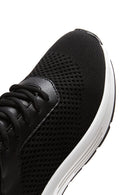 Women's Black Thick Soled Fabric Sneaker | Derimod