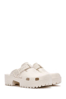 Women's White Jelly Thick Soled Slippers | Derimod