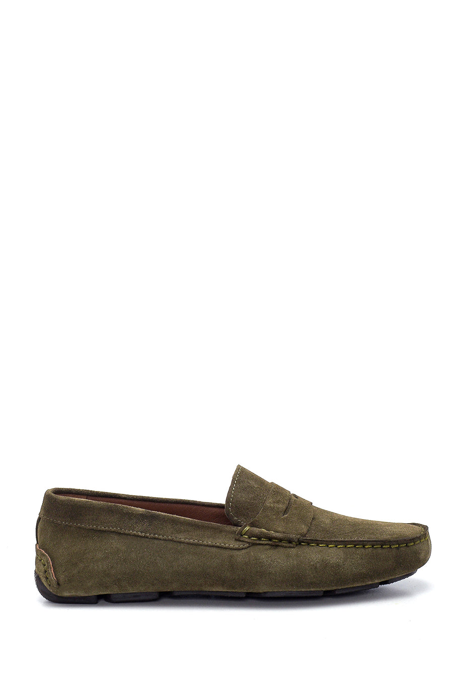 Erkek Haki Deri Süet Casual Loafer 22SFD622010 | Derimod