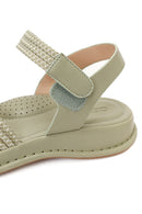 Women's Green Chunky Sole Comfort Sandals | Derimod