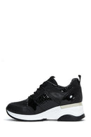 Women's Black Thick Soled Sneaker | Derimod