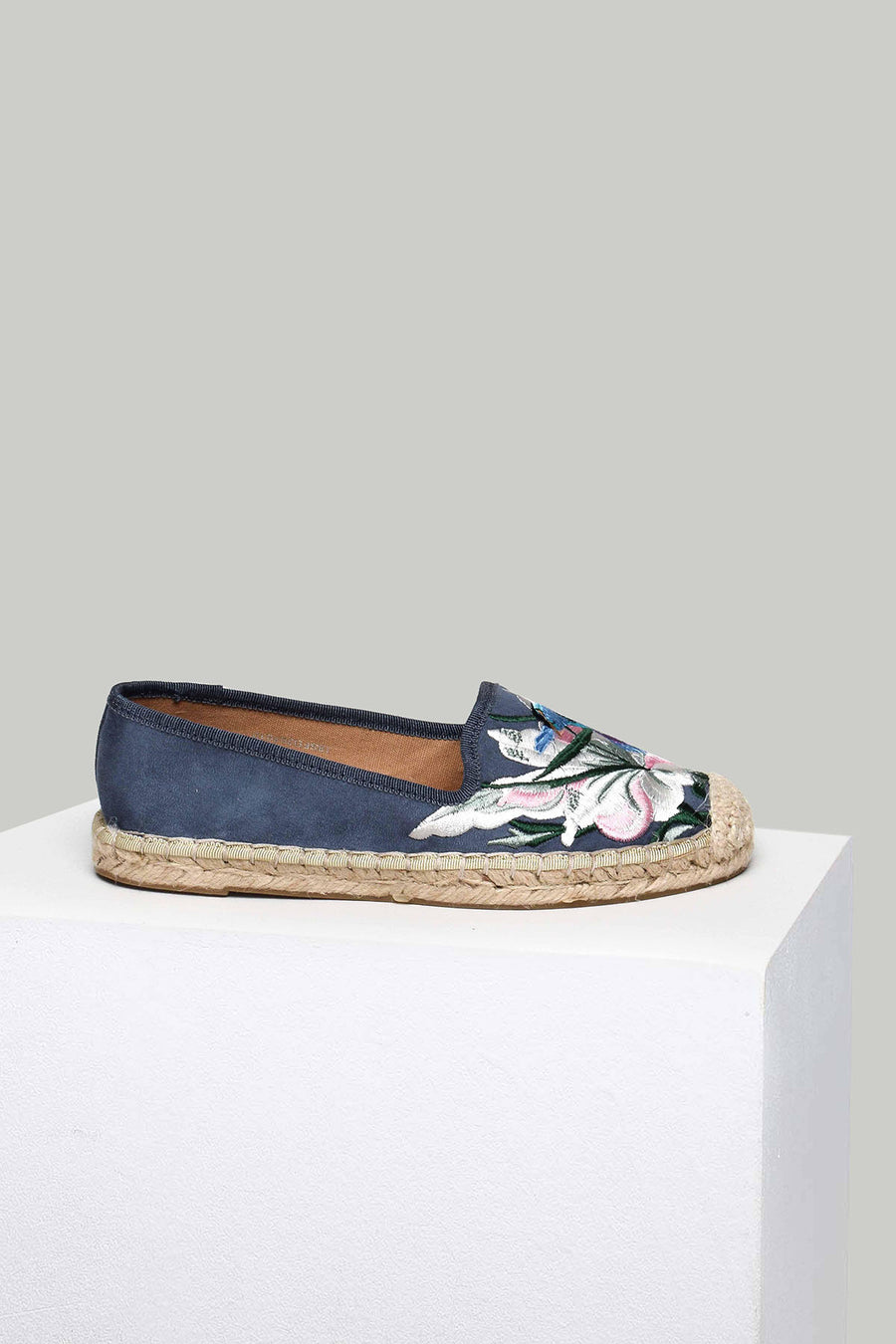 Blue Embroidered Women's Espadrille