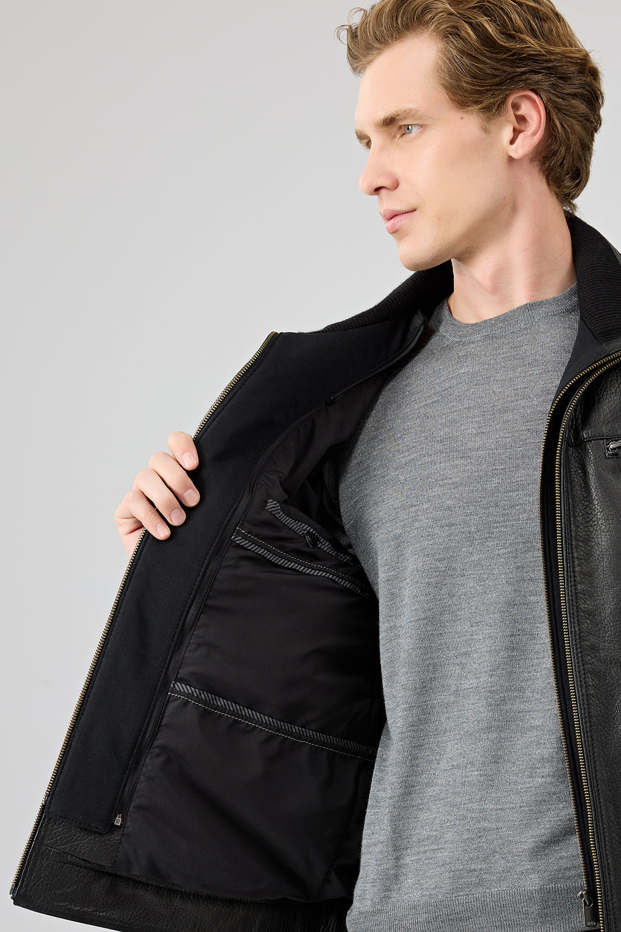 Mateo Men's Black Leather Jacket