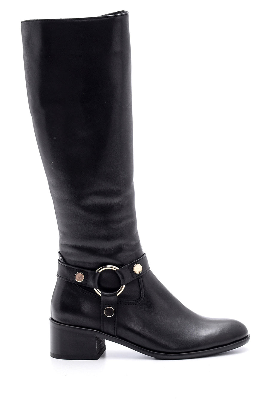Women's Accessory Detailed Leather Boots 19WFD283618 | Derimod