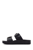 Women's Black Thick Soled Comfort Slippers | Derimod