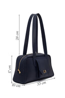 Woman Navy Blue Classic Shoulder Bag | Derimod