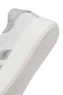 Woman White Lace-Up Leather Sneaker | Derimod
