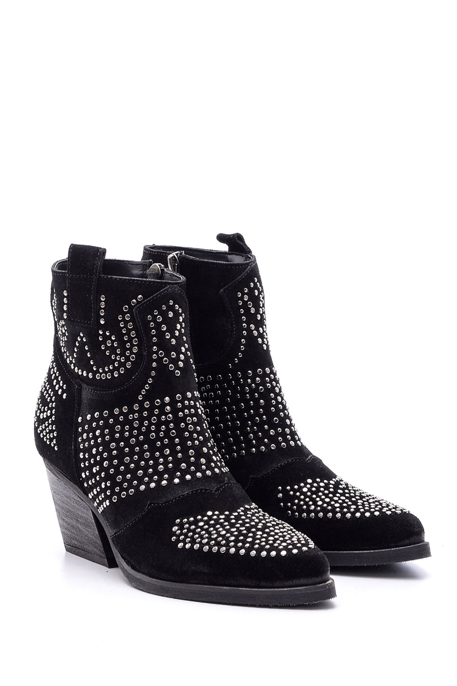 Women's Studded Suede Leather Boots