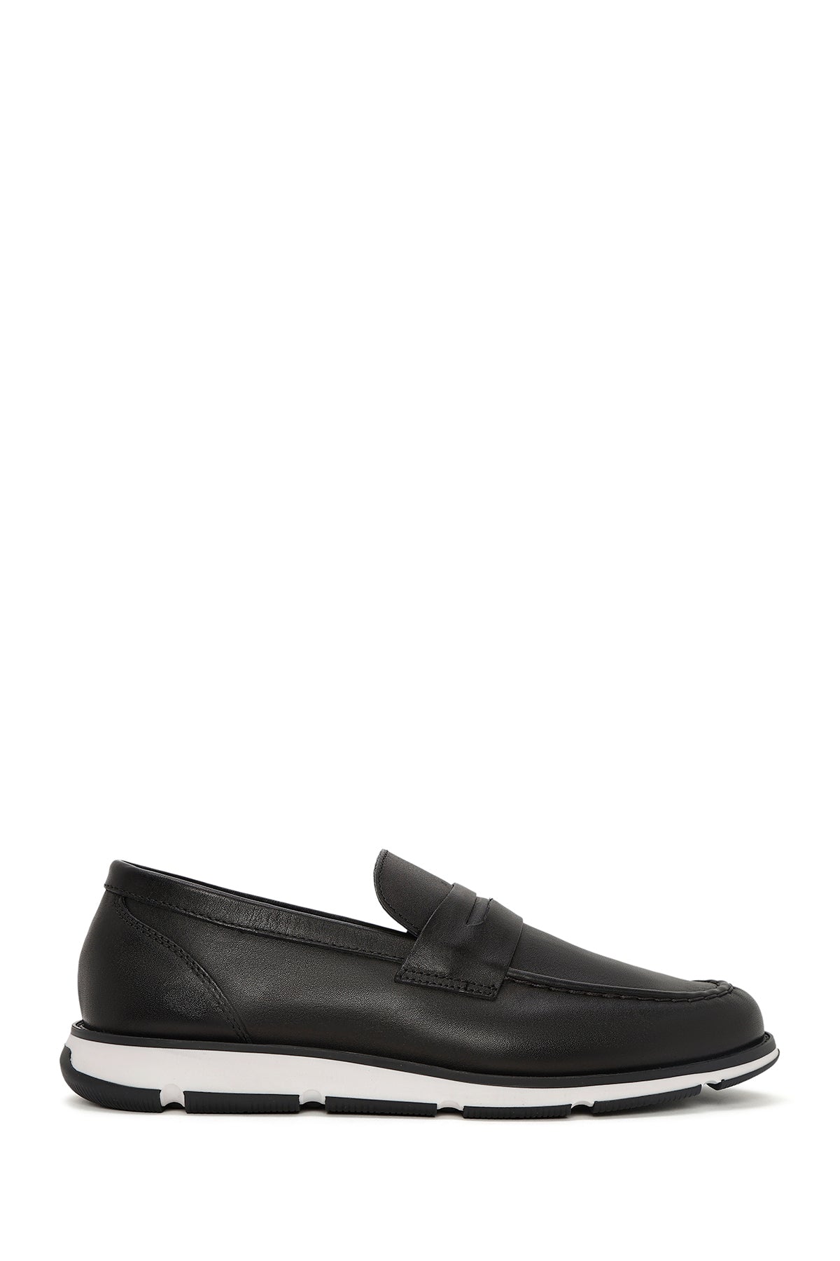 Men's Black Leather Casual Loafer 25SFD680618 | Derimod