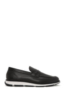 Men's Black Leather Casual Loafer | Derimod