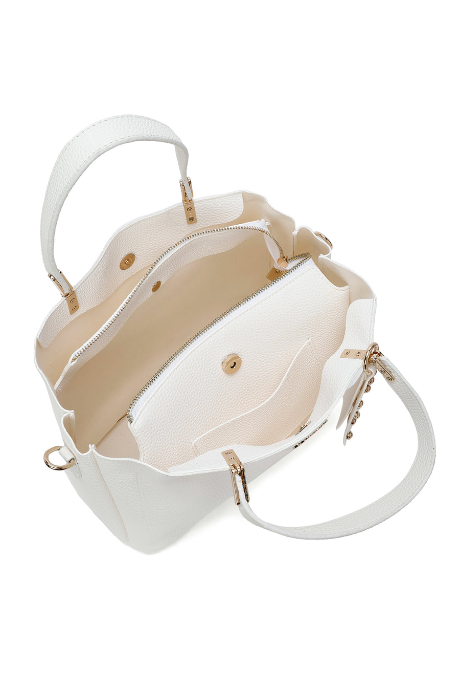 Women's White Long Strap Shoulder Bag