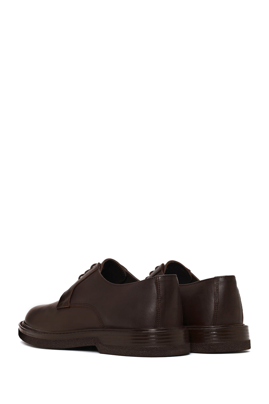 Male Brown Lace-up Leather Casual Shoes