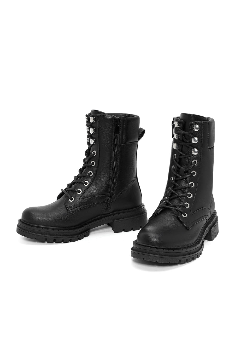 Women's Black Zippered Boots