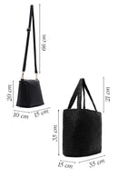 Women's Black Knitted Shoulder Bag | Derimod