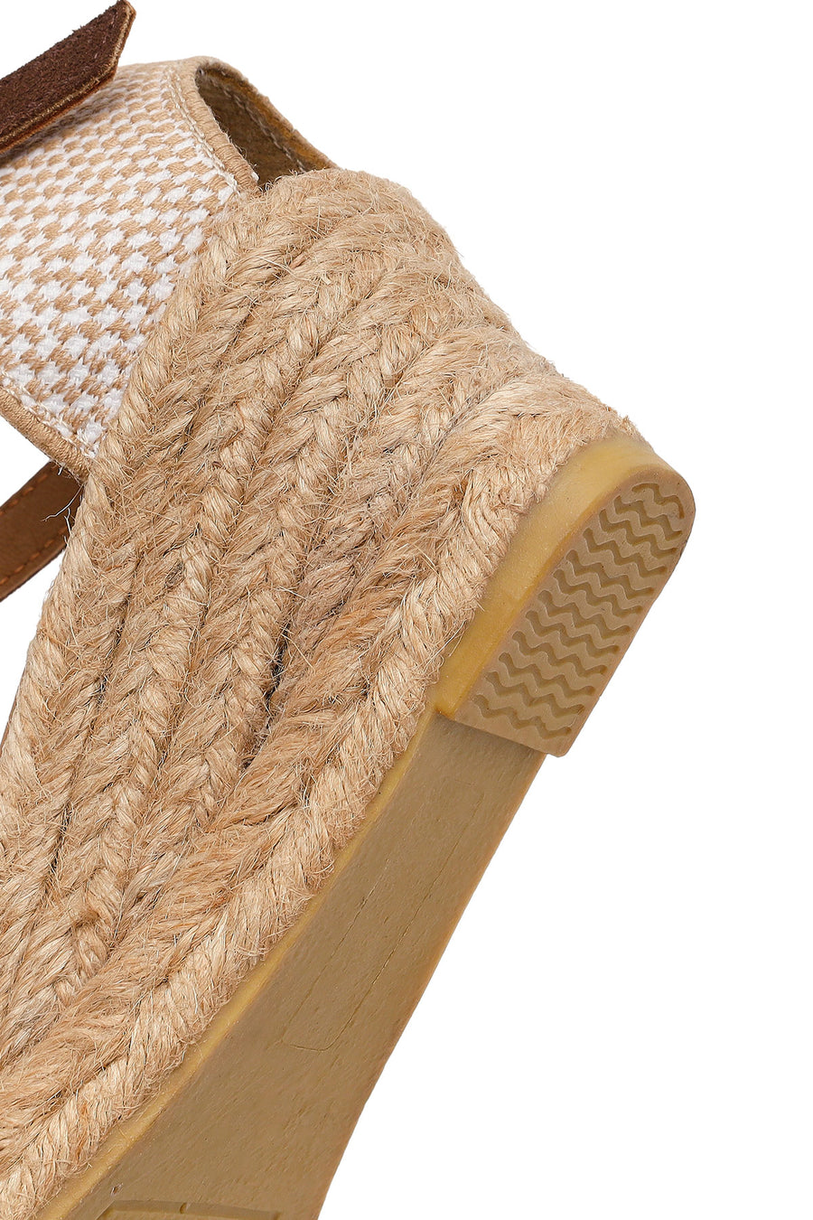 Women's Brown Ankle Strap Wedge Heel Suede Leather Espadrille Sandals