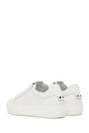 Kadın Beyaz Bağcıklı Deri Sneaker | Derimod