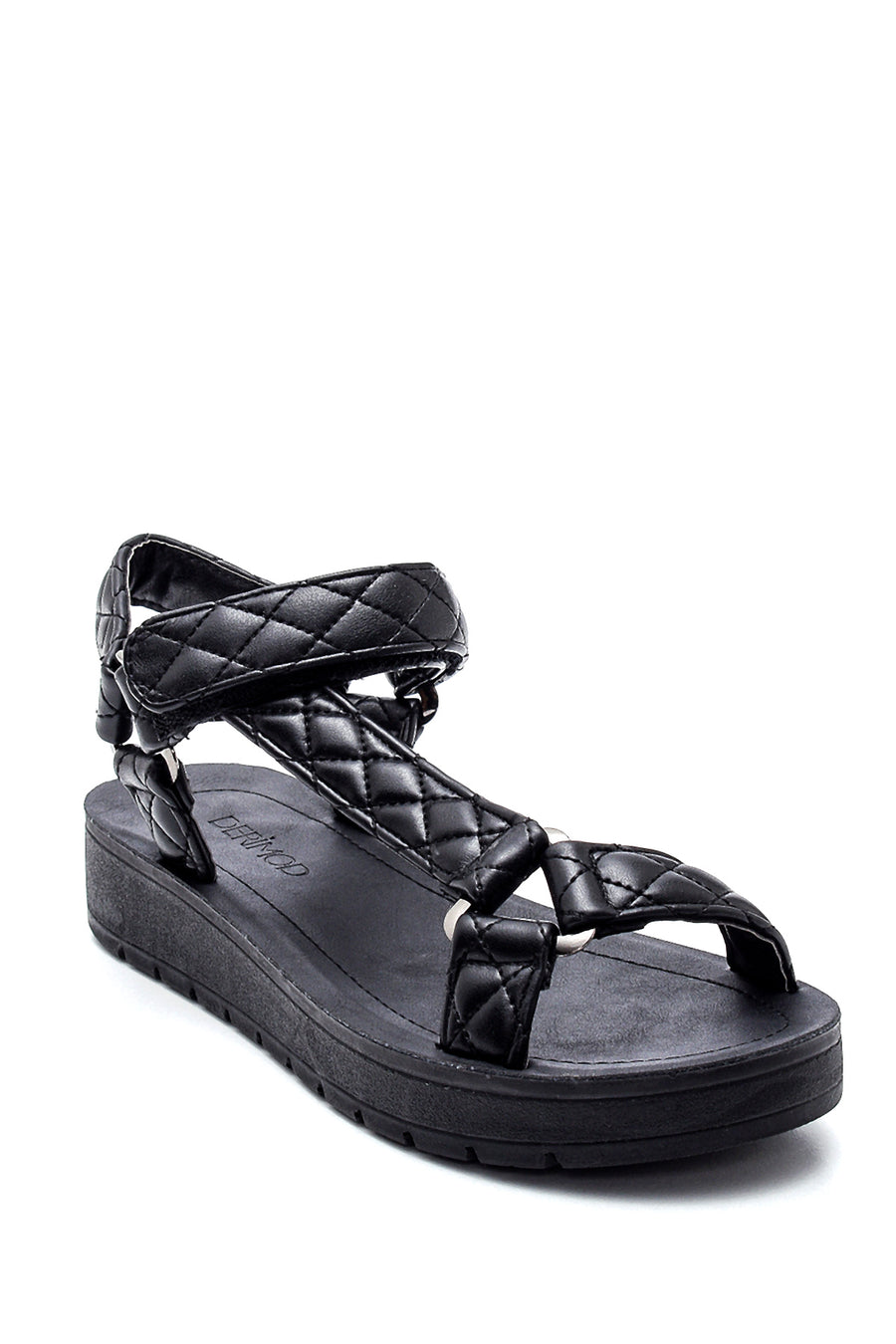 Women's Black Flat Sandals