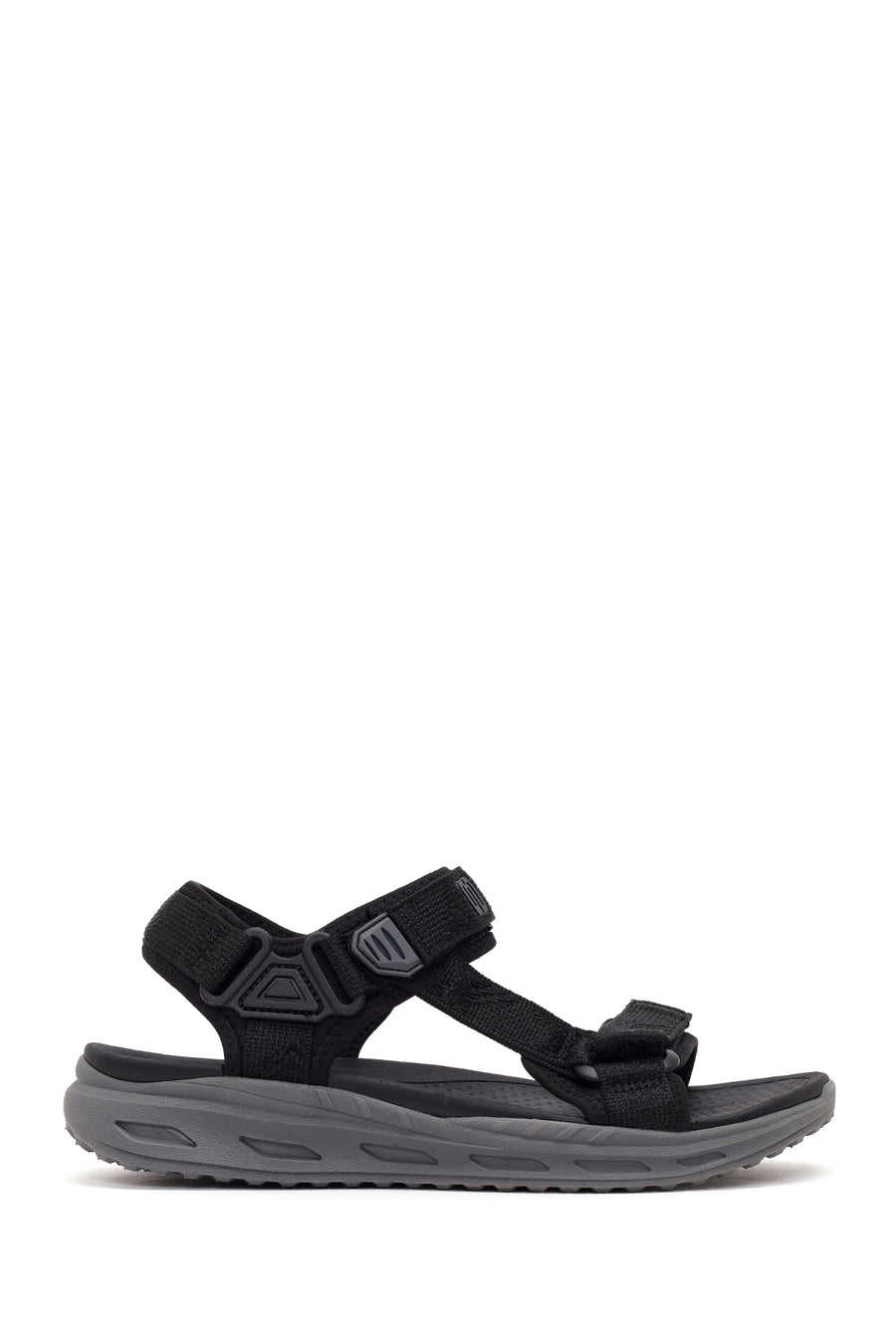 Derimod Zero Male Black Strappy Fabric Sandals 26SFD69436F | Derimod