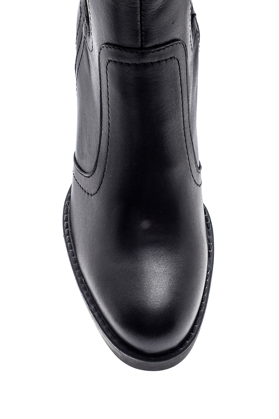 Women's Leather Chelsea Heeled Boots