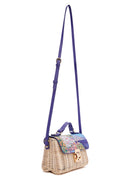 Women's Multi-Colored Long Strap Straw Crossbody Bag | Derimod