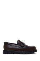 Male Brown Buckled Leather Casual Loafer | Derimod