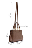 Women's Brown Long Strap Printed Handbag | Derimod