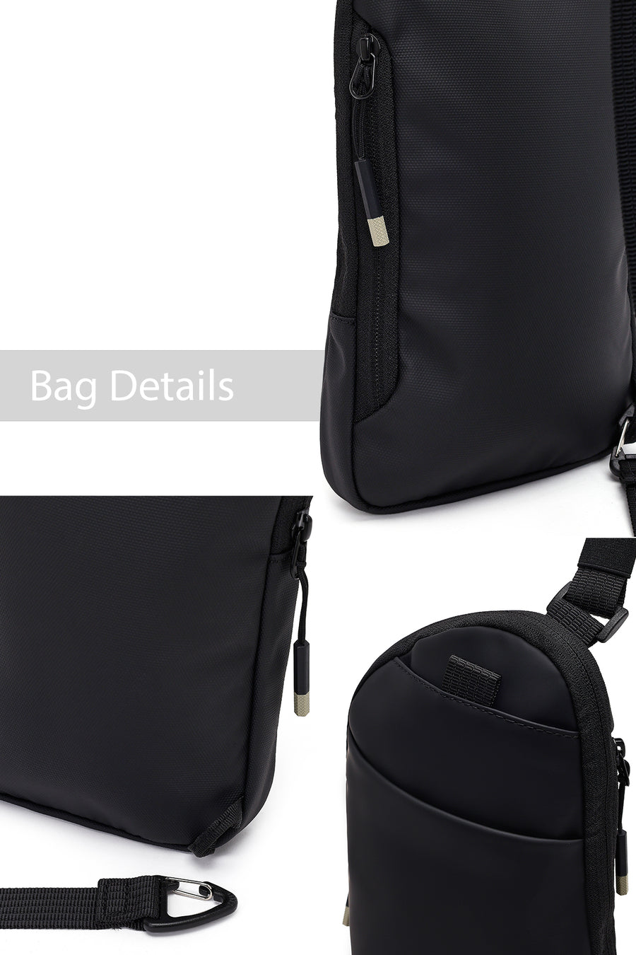 D-Pack Erkek Siyah Mini Kumaş Çapraz Çanta