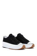 Women's Black Thick Soled Sneaker | Derimod