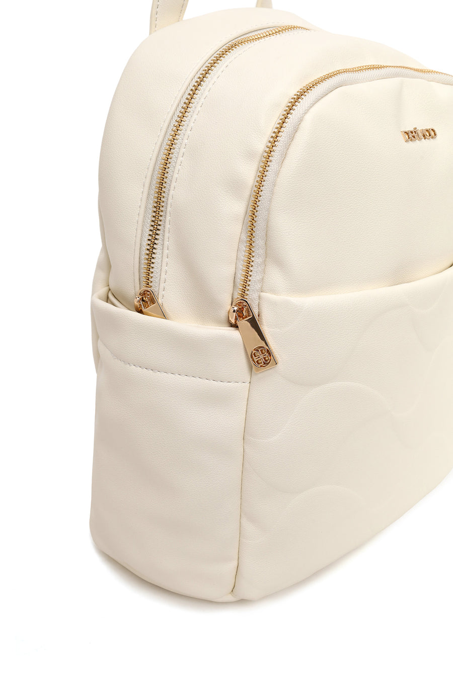 Woman Cream Printed Backpack
