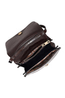 Woman Burgundy Croc-Embossed Crossbody Bag | Derimod