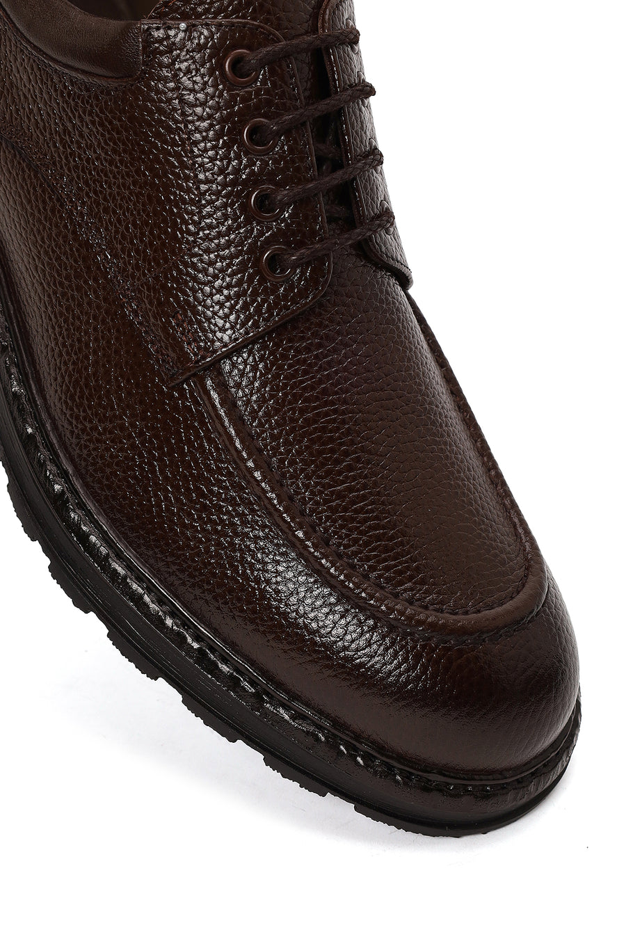Male Brown Lace-up Leather Casual Shoes