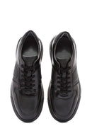 Men's Black Lace-up Leather Sneaker | Derimod