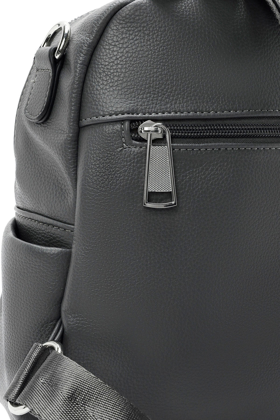 Women's Gray Long Strap Printed Backpack