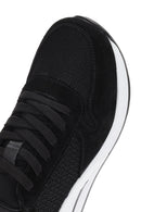 Women's Black Thick Heeled Lace-Up Leather Sneaker | Derimod