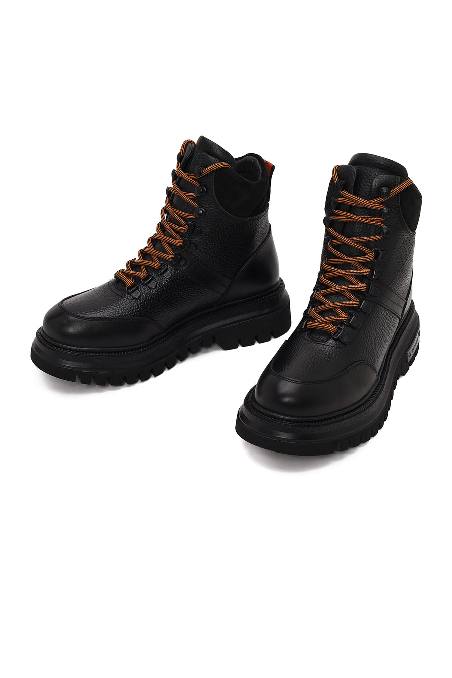 Harley Davidson Erkek Siyah Stein Bağcıklı Kalın Tabanlı Deri Postal Bot