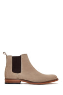 Men's Mink Suede Leather Chelsea Flat Boots | Derimod