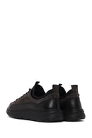 Male Gray Lace-Up Thick-Soled Leather Sneaker | Derimod