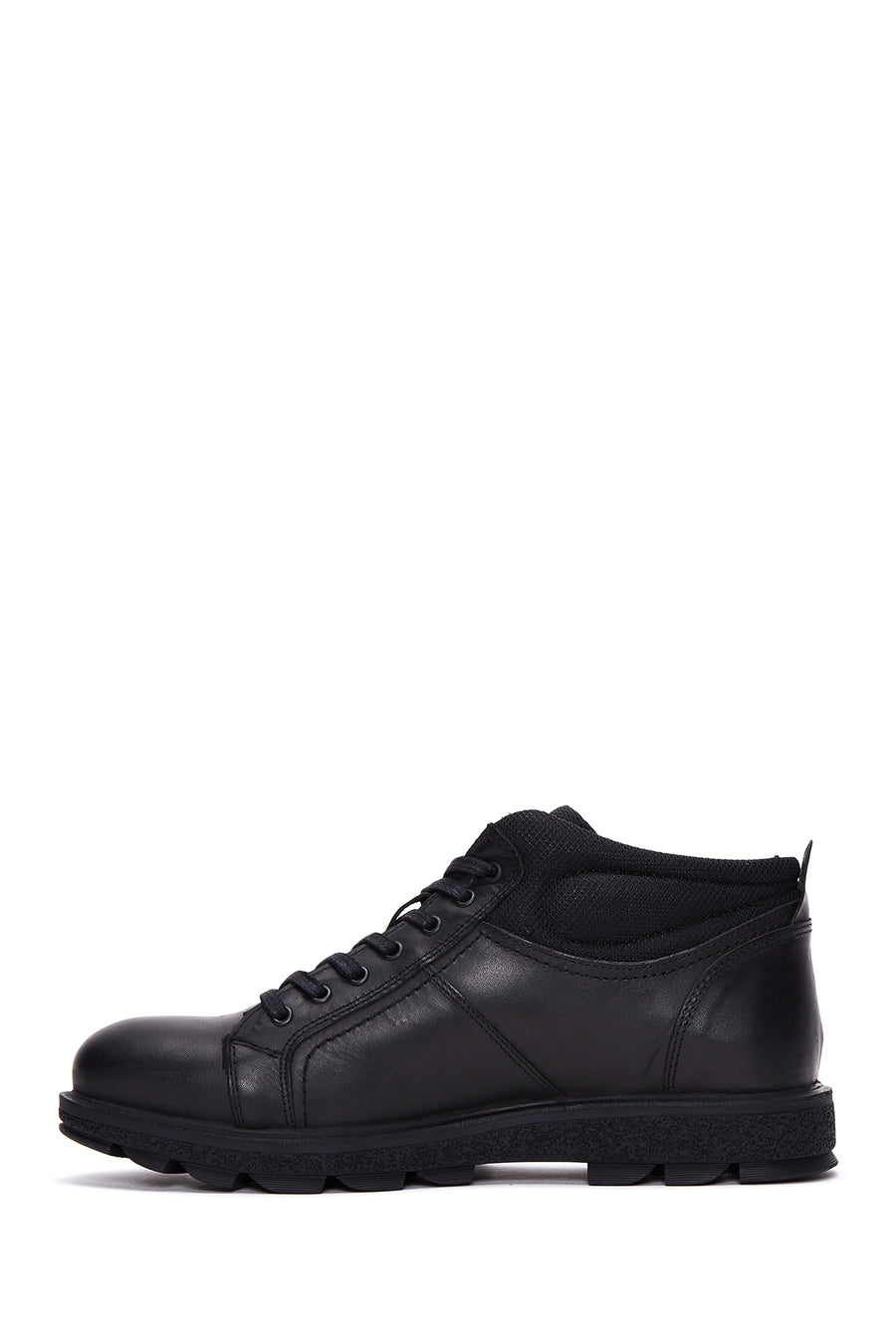 Men's Black Leather Casual Boots