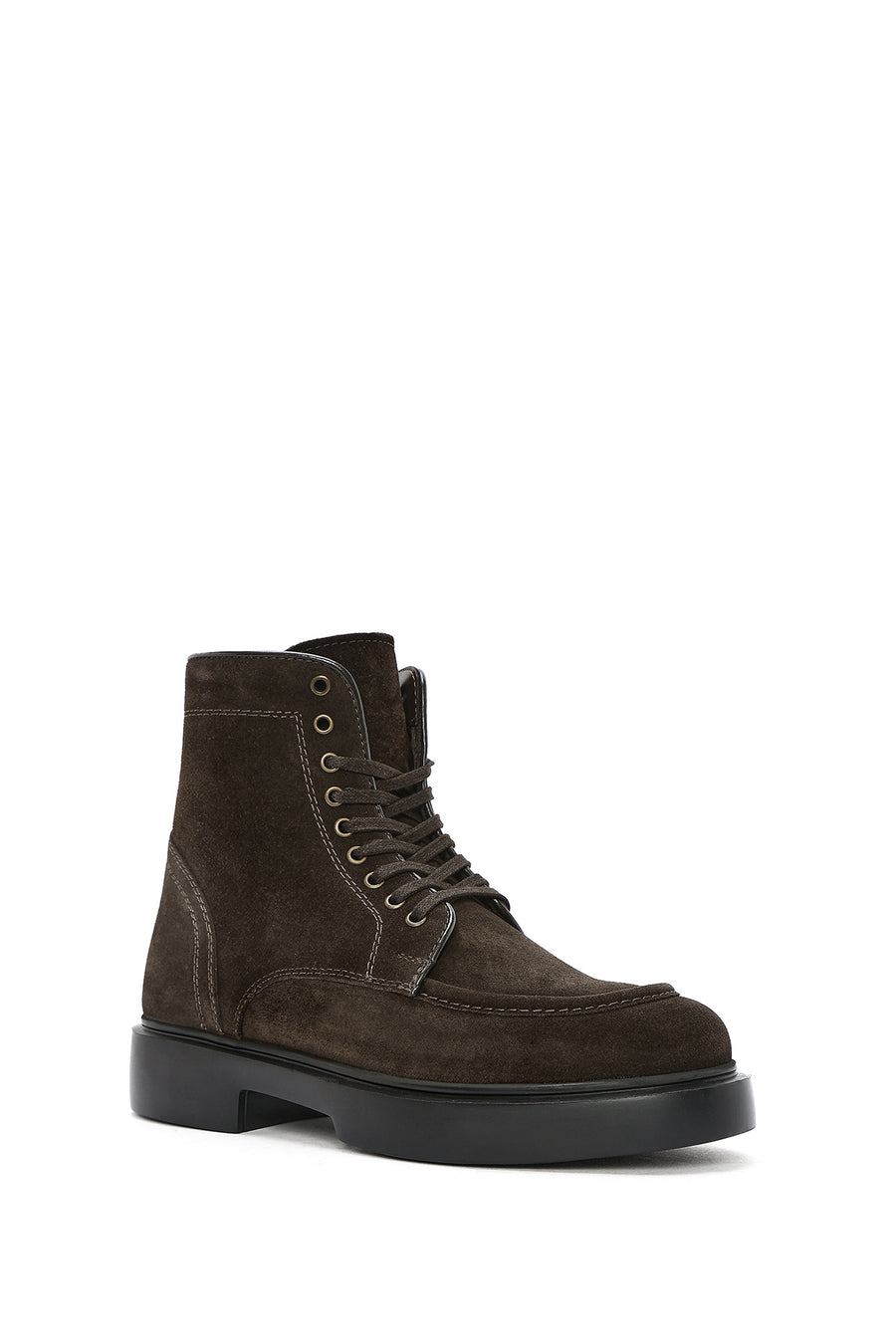 
Men's Brown Zippered Suede Leather Boot
