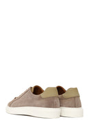 Male Beige Lace-Up Thick-Soled Suede Leather Sneakers | Derimod