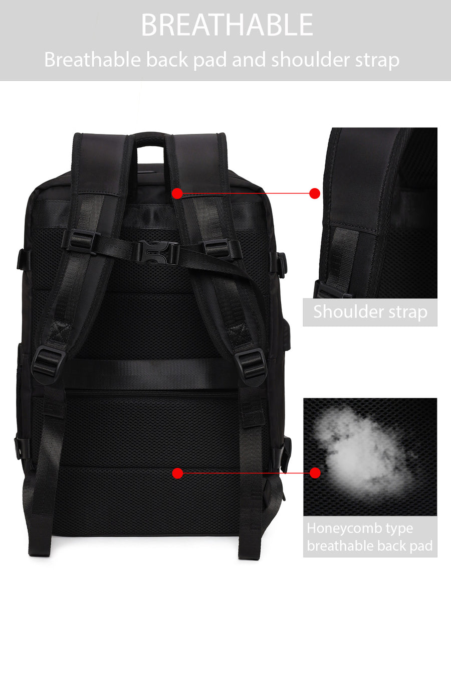 D-Pack Erkek Siyah Kumaş Sırt Çantası