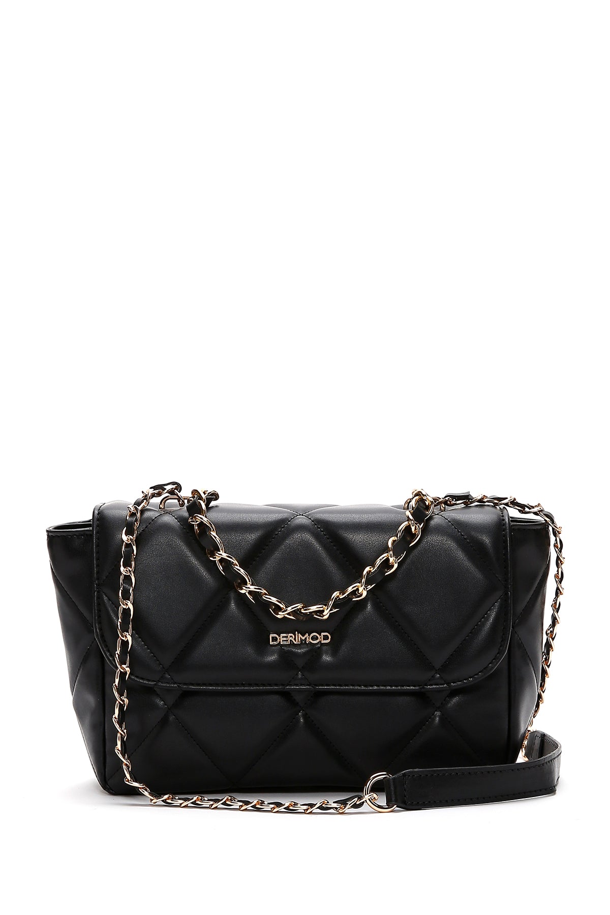 Women's Black Long Chain Strap Quilted Shoulder Bag 23WBD2003KP | Derimod