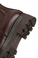 Woman Brown Thick-Soled Leather Chelsea Boots | Derimod