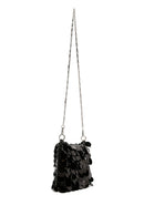 Women's Black Long Chain Strap Sequin Cross Bag | Derimod