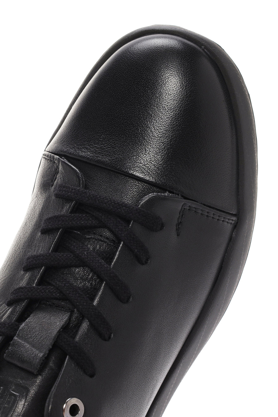 
Men's Black Lace-Up Leather Sneaker

