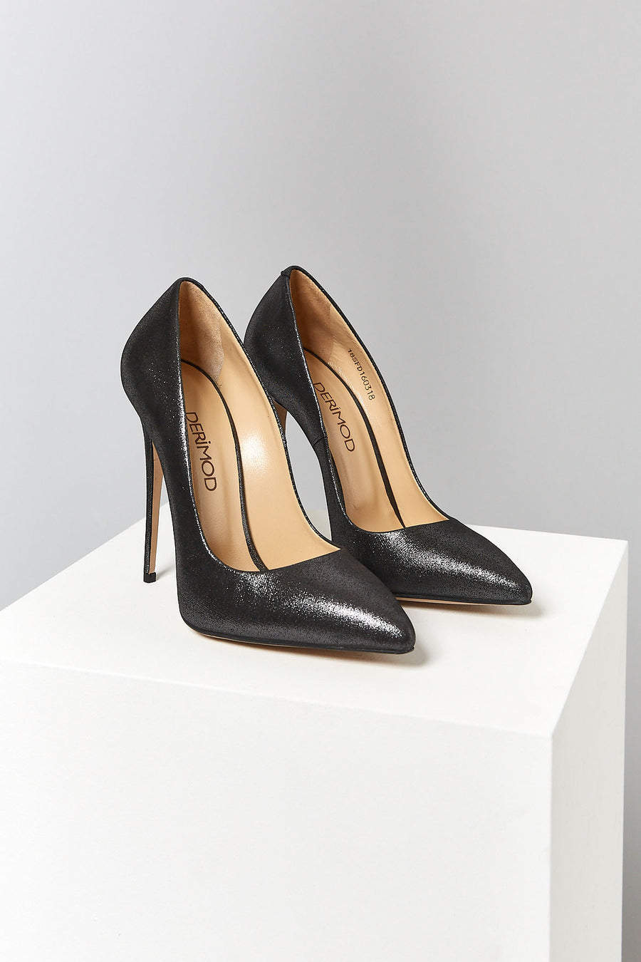 Women's Black Leather Stiletto